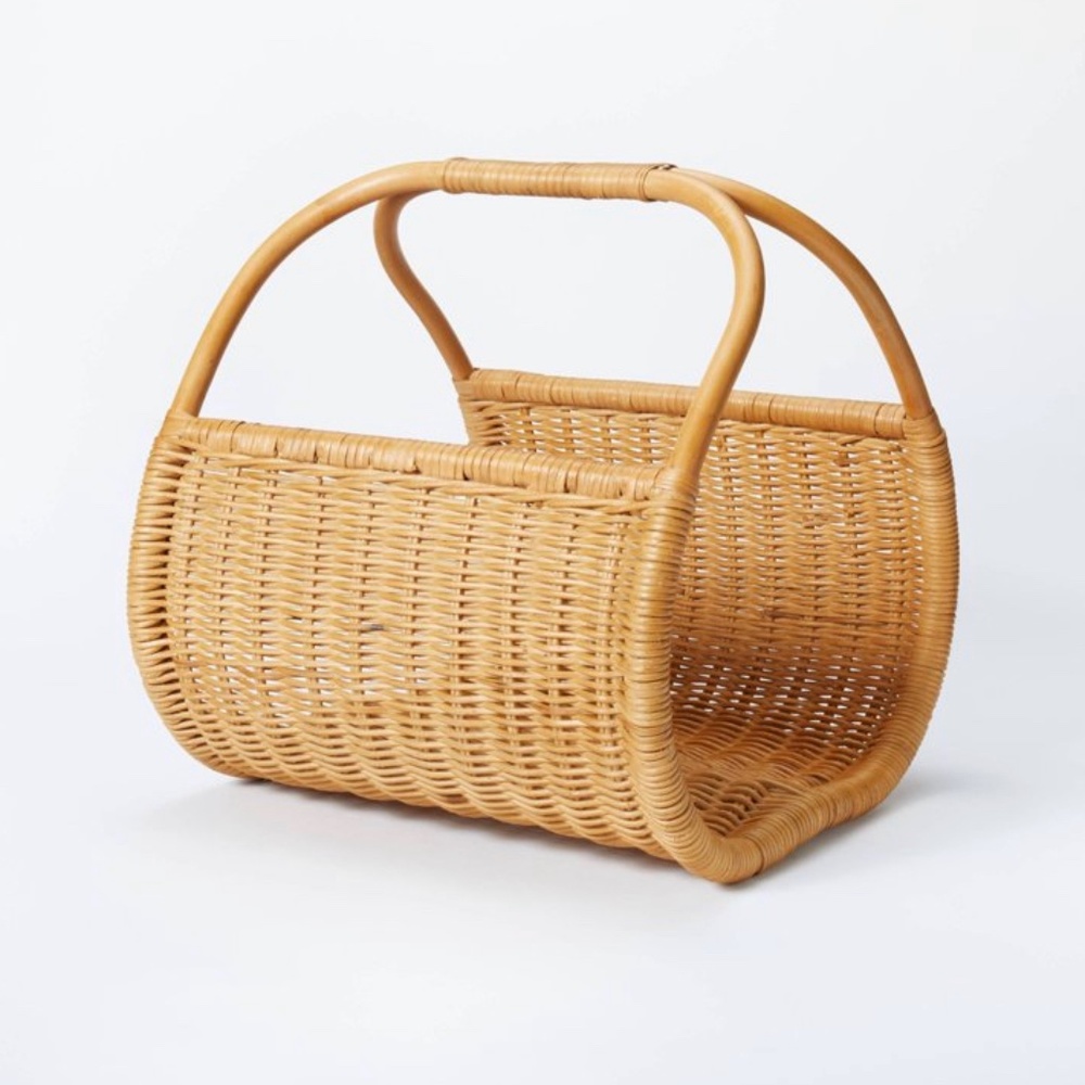Threshold Light Woven Magazine Basket